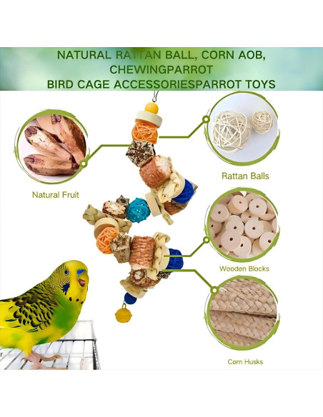Perchas de cuerda natural XLpeixin para aves - 50cm Perchas de cuerda natural XLpeixin para aves - 50cm