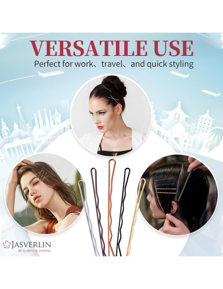 Kit 250 Horquillas de Pelo JASVERLIN 5cm Colores Variados Kit 250 Horquillas de Pelo JASVERLIN 5cm Colores Variados