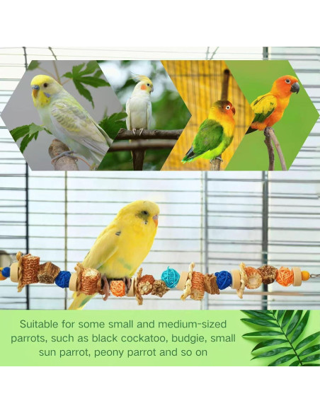 Perchas de cuerda natural XLpeixin para aves - 50cm Perchas de cuerda natural XLpeixin para aves - 50cm
