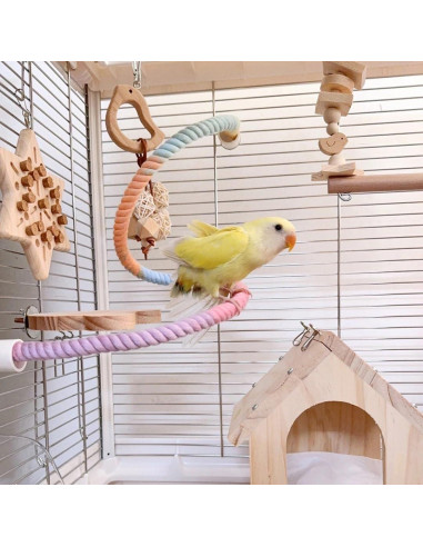 Perchas de Cuerda para Pájaros Nopikku 2 Pcs 35.6 cm y 79.9 cm