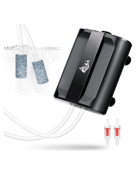 Bomba de Aire AQQA 3.5W para Acuario hasta 190L Silenciosa Bomba de Aire AQQA 3.5W para Acuario hasta 190L Silenciosa