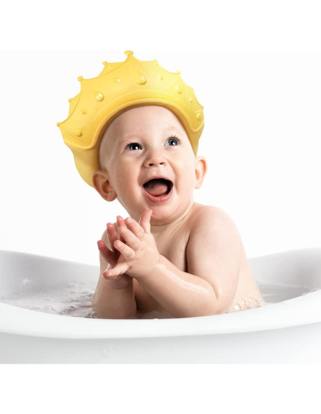 Gorro de Ducha para Bebés Ajustable N/B - Silicona Impermeable Gorro de Ducha para Bebés Ajustable N/B - Silicona Impermeable