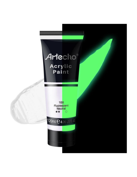 Pintura Acrílica Brillante Artecho 120ml Neón Neutral Pintura Acrílica Brillante Artecho 120ml Neón Neutral