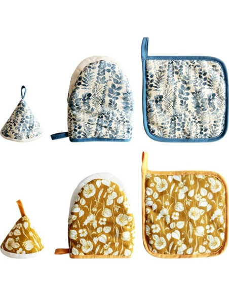 Juego de Manoplas de Horno y Soporte para Olla Genérico - 3 Piezas Juego de Manoplas de Horno y Soporte para Olla Genérico - 3 Piezas