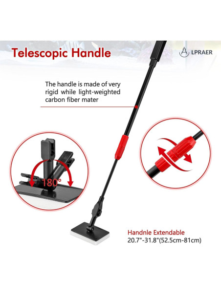 Kit de limpieza de acuario 7 piezas Lpraer con mango telescópico Kit de limpieza de acuario 7 piezas Lpraer con mango telescópico