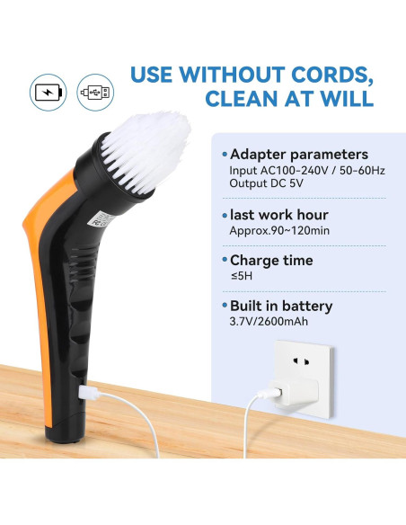 Cepillo Eléctrico para Acuarios Hygger IPX8 Inalámbrico 6 Accesorios Cepillo Eléctrico para Acuarios Hygger IPX8 Inalámbrico 6 Accesorios