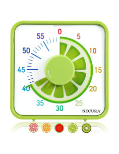 Temporizador Visual Secura 60 Minutos 7.5 Pulgadas Lima