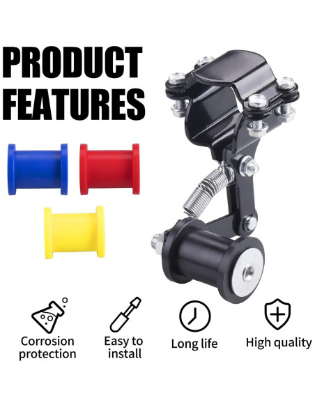 Guía de tensores de cadena motocicleta CNCMOTOK universal 3 ruedas Guía de tensores de cadena motocicleta CNCMOTOK universal 3 ruedas