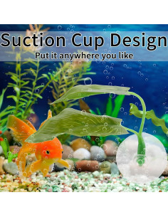 Decoraciones para Acuario Betta Qiifaiikooii - 2 PCS Hamaca Hoja 2