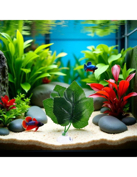 Hamaca Acuática para Peces Betta Rosojodg con Ventosa Verde Hamaca Acuática para Peces Betta Rosojodg con Ventosa Verde