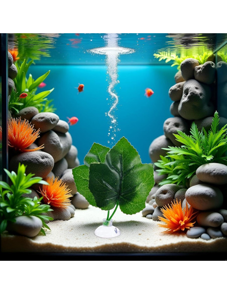 Hamaca Acuática para Peces Betta Rosojodg con Ventosa Verde Hamaca Acuática para Peces Betta Rosojodg con Ventosa Verde