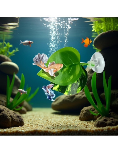 Hamaca Acuática para Peces Betta Rosojodg con Ventosa Verde