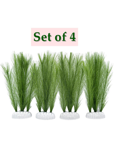 Plantas de Acuario M2cbridge - 4pcs, 20.32 cm, Decoración Realista Plantas de Acuario M2cbridge - 4pcs, 20.32 cm, Decoración Realista