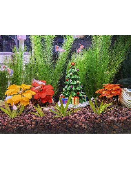 Plantas de Acuario M2cbridge - 4pcs, 20.32 cm, Decoración Realista Plantas de Acuario M2cbridge - 4pcs, 20.32 cm, Decoración Realista