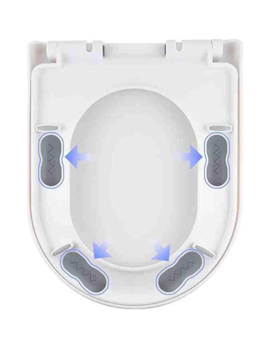 Amortiguadores de Asiento de Inodoro Elandy 8PCS Blanco