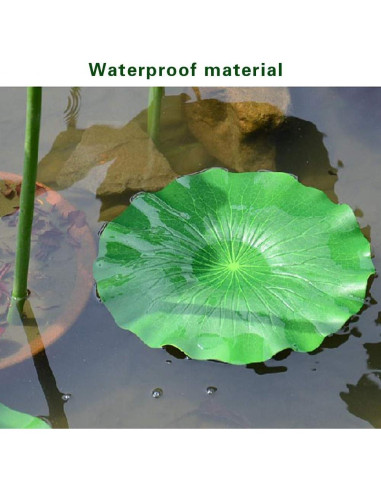 8 Hojas Flotantes Artificiales Loto Thovorrnl - Verde