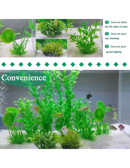 Plantas Artificiales para Acuarios AQUANEAT - 10 Piezas Verdes Plantas Artificiales para Acuarios AQUANEAT - 10 Piezas Verdes
