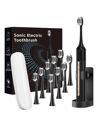 Cepillo de Dientes Eléctrico Fairir con 10 Cabezas y 5 Modos