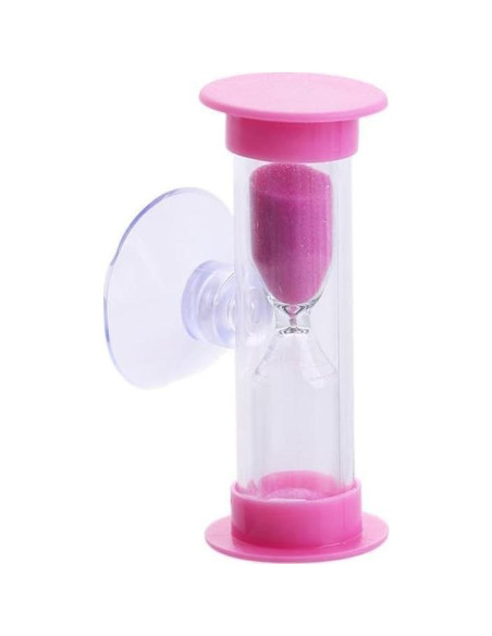 Temporizador de Arena Rosa 2 Minutos con Ventosa Pxiryanlow Temporizador de Arena Rosa 2 Minutos con Ventosa Pxiryanlow