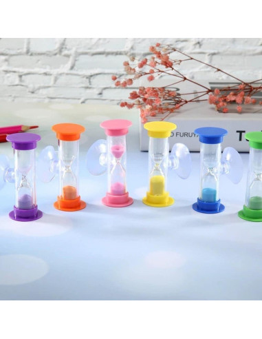 Reloj de Arena de Plástico 3 Minutos con Ventosa DPWOUM