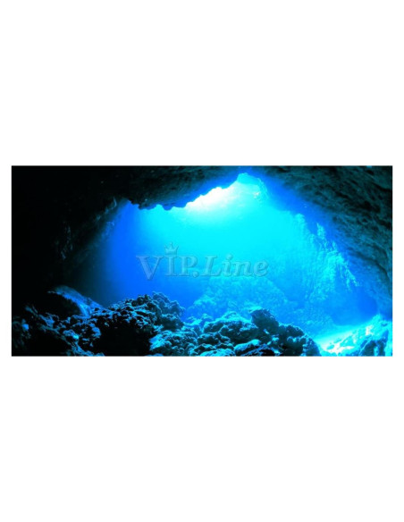 Póster de Fondo de Acuario PVC 61x30cm Cueva Luz Solar Póster de Fondo de Acuario PVC 61x30cm Cueva Luz Solar