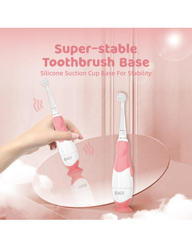 Cepillo de Dientes Eléctrico para Bebés Seago SG-513 Rosa