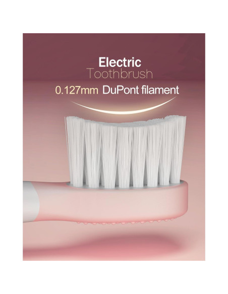 Cepillo de dientes eléctrico Sonic AJELU rosa para niños 3+ Cepillo de dientes eléctrico Sonic AJELU rosa para niños 3+
