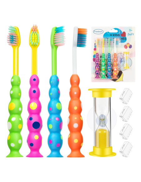 Cepillo de Dientes Infantil Prasburr KTB01 con Ventosa y Temporizador Cepillo de Dientes Infantil Prasburr KTB01 con Ventosa y Temporizador