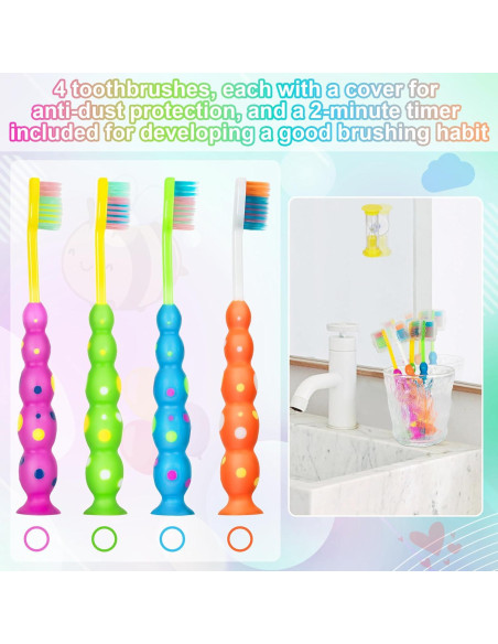 Cepillo de Dientes Infantil Prasburr KTB01 con Ventosa y Temporizador Cepillo de Dientes Infantil Prasburr KTB01 con Ventosa y Temporizador