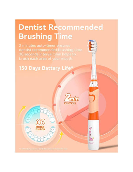Cepillo de Dientes Eléctrico SEAGO SG-977 para Niños 4-12 Años Cepillo de Dientes Eléctrico SEAGO SG-977 para Niños 4-12 Años