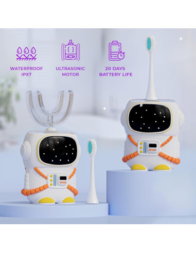 Cepillo de dientes eléctrico Bendi 360 U para niños 2-7 años