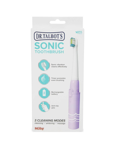 Cepillo de dientes eléctrico Nuby Sonic para niños - Sirena, 3 modos