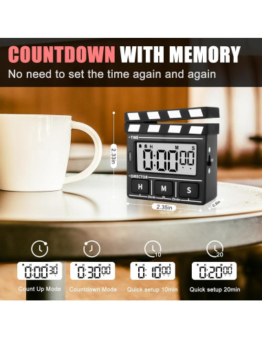 Temporizador Digital de Cocina QANYI LED Magnético 99h