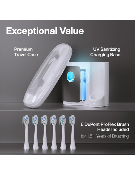 Cepillo de Dientes Eléctrico Aquasonic Vibe Pro - 5 Modos, UV Cepillo de Dientes Eléctrico Aquasonic Vibe Pro - 5 Modos, UV