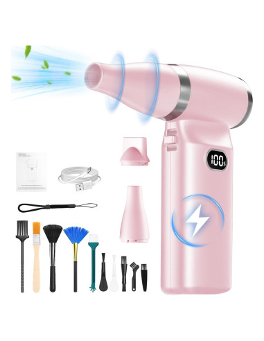 Soplador de Aire Comprimido Sunmeg YF02 Rosa 55W 110000RPM