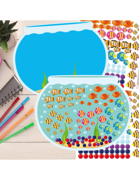 Kit de Stickers de Acuario Tierra Elegante 16 Piezas 36x28 cm Kit de Stickers de Acuario Tierra Elegante 16 Piezas 36x28 cm