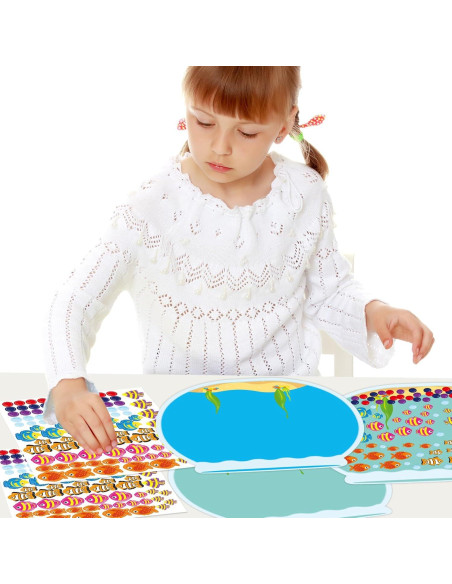 Kit de Stickers de Acuario Tierra Elegante 16 Piezas 36x28 cm Kit de Stickers de Acuario Tierra Elegante 16 Piezas 36x28 cm
