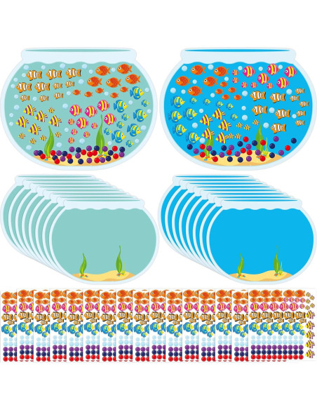 Kit de Stickers de Acuario Tierra Elegante 16 Piezas 36x28 cm Kit de Stickers de Acuario Tierra Elegante 16 Piezas 36x28 cm