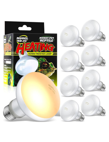 Tarpop Bombillas de Calor UVA para Reptiles 100W - 8 Pcs