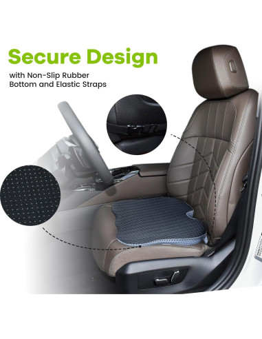 Cojín de Asiento de Espuma de Memoria Dreamer Car QFC040-BK