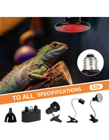 Paquete de 2 Bombillas de Calor Cerámicas 150W para Reptiles Paquete de 2 Bombillas de Calor Cerámicas 150W para Reptiles