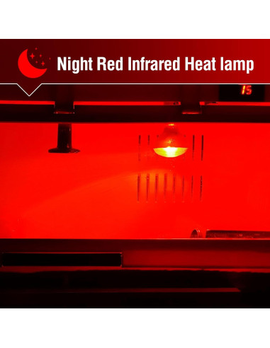 Bombilla de Calor Infrarroja LEOTERRA R63 50W Roja Noche 2PACK