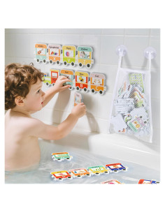 Organizador de Juguetes de Baño iPlay, iLearn con Letras de Espuma