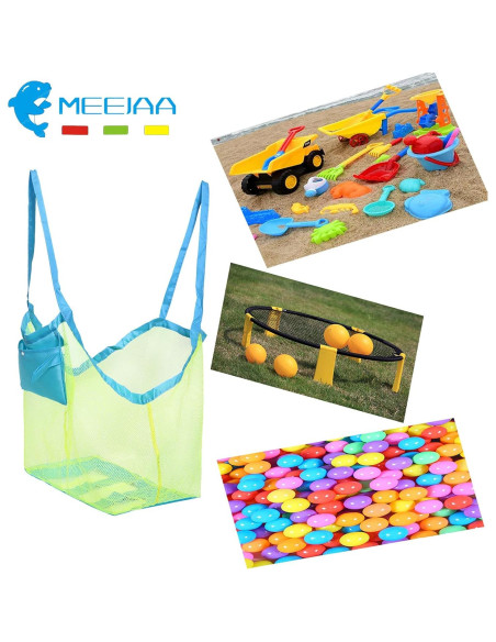 Bolsa de Playa de Malla Meejaa Grande Plegable 45.72x30.48cm Bolsa de Playa de Malla Meejaa Grande Plegable 45.72x30.48cm