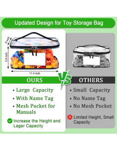 Bolsa de Almacenamiento de Juguetes POILKMNI 6 Paquetes PVC 2