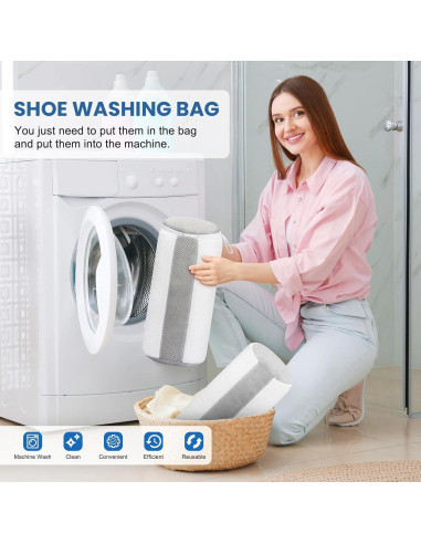 Bolsa de Lavado de Zapatos Reutilizable XSHBG-WHE - Blanco