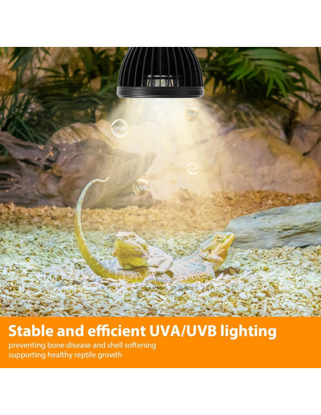 Lámpara LED UVB 5W ReptitriP para Reptiles - 5% UVB Lámpara LED UVB 5W ReptitriP para Reptiles - 5% UVB
