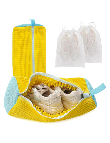 Bolsa de Lavado de Zapatos TIKIWIK Amarilla 2 Piezas