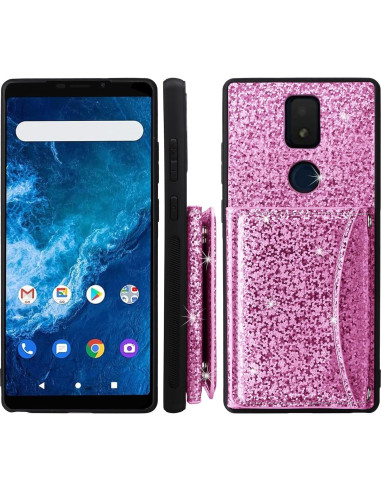 Funda billetera Furiet Rosa para Cricket Icon 3/Splendor/AT&T Motivate 2