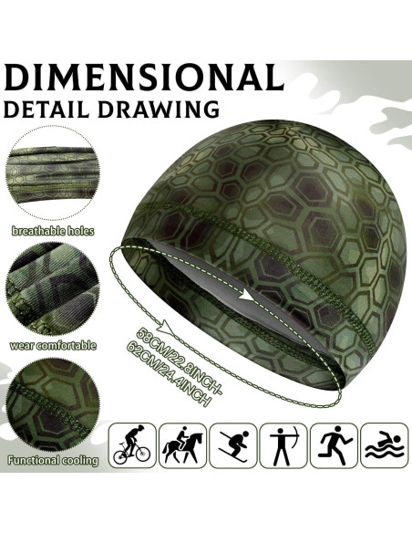 10 Gorras de Calavera Tarpop para Hombres - Enfriamiento y Transpirables 10 Gorras de Calavera Tarpop para Hombres - Enfriamiento y Transpirables